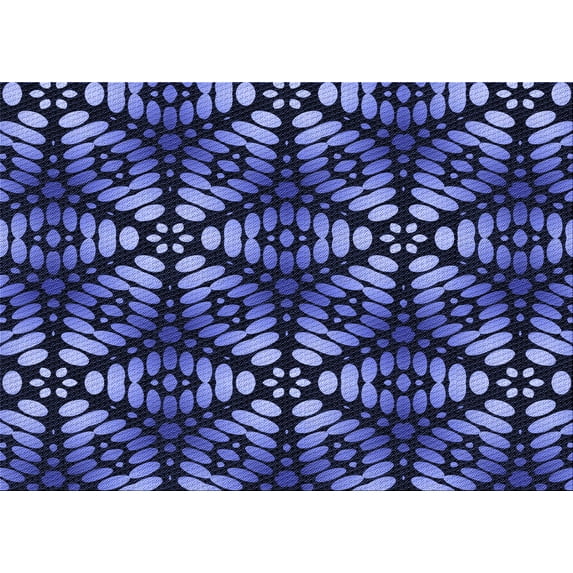 Ahgly Company Indoor Rectangle Patterned Light Slate Blue Area Rugs, 8' x 10'