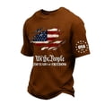 thumbnail image 3 of 250 Years of Freedom T-Shirts for Men 1776-2026 American Flag Print Patriotic Outfits Regular Fit Breathable Short Sleeve Casual Tees , #02 Coffee, L, 3 of 7