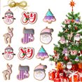 thumbnail image 2 of Teissuly Christmas Pendant Santa Snowman Christmas Tree Decoration Small Pendant Teissuly WER202310060281, 2 of 9