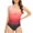 Pink, variant on WREESH Womens One Piece Swimsuits Fashion Retro Print Fitting Bikini Swimsuit Sleeveless Bathing Suits Pink