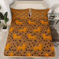 thumbnail image 2 of Manfei Brown Cute Dachshund Twin Sheet Sets for Teens, Kawaii Pet Dog Lover Twin Fitted Sheet, Cartoon Animal Flat Sheet, Microfiber Bedroom Decor, 3 Pieces, 2 of 7