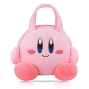 Roffatide Anime Star Kirby Plush Bag Makeup Organizer Purse Storage Bags Lunch Bag Tote Collection Package Christmas Gift for Girls Pink