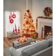 thumbnail image 3 of BrylaneHome Set of 3 Pre-Lit 16 inch Christmas Wreaths with 20 Warm Lights & Timer Function, Pre-Decorated, Cordless, No Outlet Required, 3 of 5