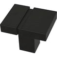 thumbnail image 2 of Franklin Brass P40825K-FB-C Asymmetric Notched Kitchen or Furniture Cabinet Hardware Drawer Handle Knob, 1-1/4-Inch (32mm), Flat Black, 10-Pack, 2 of 3
