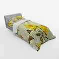 thumbnail image 2 of Ambesonne Spring Bedding Set 3 Pcs, Floral Narcissus Branch, Twin, Yellow Khaki Cream, 2 of 2