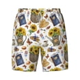 thumbnail image 4 of Lsque Mens Swim Trunks Picnic Pattern - Bathing Suit Compression Liner - Beach Swim Shorts Swimwear - (S-3XL) - Stretch Quick Dry -Medium, 4 of 9