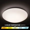 thumbnail image 2 of WAC Lighting Glo 11" 1-Light LED 5-CCT Energy Star Aluminum Flush Mount in White, 2 of 5