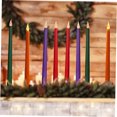 thumbnail image 3 of GARVALON 12pcs Tall Flameless Candles Orange Realistic Design for Weddings, 3 of 8