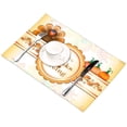 thumbnail image 3 of ECZJNT Three Pumpkin Turkey Placemat Plate Holder Set of 4, Table Mats Protector 12x18 inch, 3 of 5