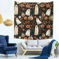 thumbnail image 2 of Halloween Tapestry Wall Hanging, Halloween Ghost Pumpkin Pattern Tapestry for Bedroom Aesthetic, Cute Tapestry Wall Decor, Halloween Decoration for Bedroom, Living Room, Indoor 59x59in, 2 of 7