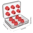 thumbnail image 4 of 12 unids / set almohadillas de espuma viscoelástica almohadillas de repuesto para auriculares internos, rojo, espuma viscoelástica Inevent EL3314-04B, 4 of 7