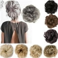 thumbnail image 4 of Real Natural Curly Messy Bun Hair Piece Scrunchie Hair Extensions as Human, 4 of 5
