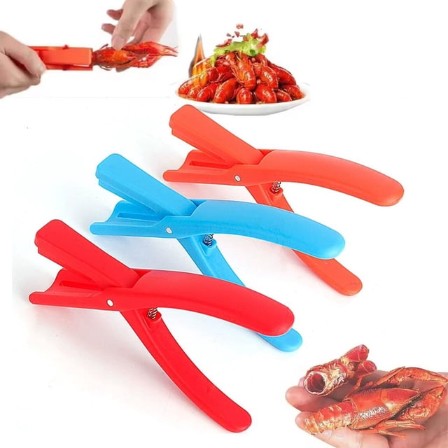Crustacean Peeling Tool with Spring Mechanism, Effortless Shell Removal for Shrimp and Prawns, Compact 3.5 Inch Wide Food-Grade Kitchen Essential(Red,1pcs)