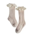 thumbnail image 1 of Liacowi Toddler Baby Girls Socks Princess Bowknot Mesh Hollow Out Knee-Length Sweet Thin Cotton Socks for 1-5 Years Old, 1 of 1