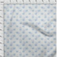 thumbnail image 4 of oneOone Cotton Cambric Light Blue Fabric Watercolor Floral Craft Projects Decor Fabric Printed By The Yard 56 Inch Wide, 4 of 4