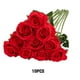 thumbnail image 4 of Ramo de Rosas Artificiales Naiovety 10 UNIDS Impermeable Seda Falsa Ligero Rojo, 4 of 6