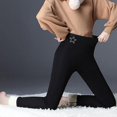 thumbnail image 3 of Gibobby Leggings Gluteos Mujer invierno Tight Sign Terciopelo Leggings gruesos Pantalones calientes Pantalones mujer cálidos (Negro, XL), 3 of 5