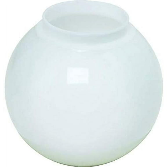 KastLite 6" White Acrylic Lamp Post Globe | Smooth Textured with 3.14" Fitter Neck | Manufactured by Crown Plastics