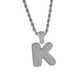 thumbnail image 1 of Colgante de letra K Zulema Micro Zircon Cadena Collar Plata, 1 of 7