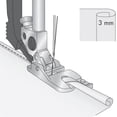 thumbnail image 2 of OWNTIDE 3mm Rolled Hem Presser Foot for Pfaff Sewing Machines w/IDT - Steel, No Pre-Ironing, Pro Finish, Part # 98-694818-00, 2 of 6