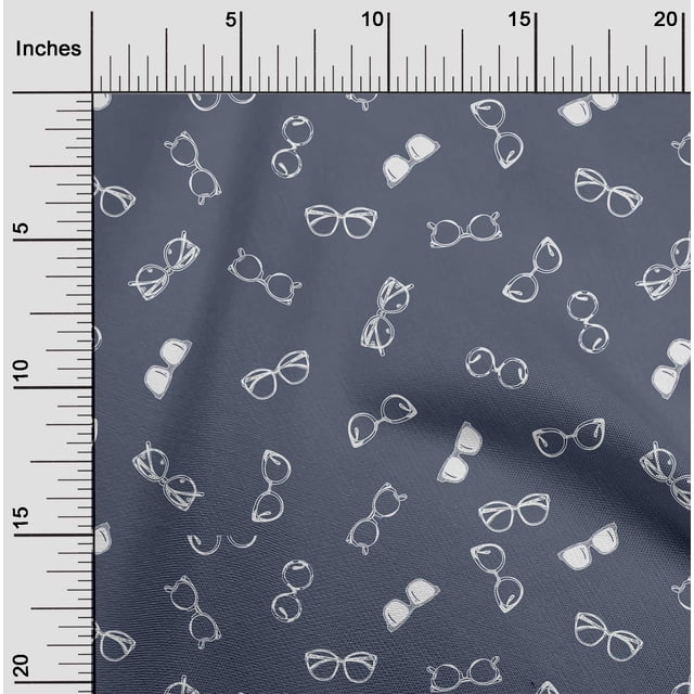 oneOone Georgette Viscose Tissu Gris Pièce Lunettes Matériel de Robe Mode Tissu Imprimé Tissu au Mètre 42 Pouces de Large