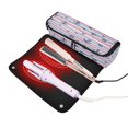 thumbnail image 3 of Hair Tools Storage with Heat Resistant Mat- Small Pattern Printed Curling Iron Travel Bag/Flat Iron Case for Women, 3 of 8