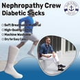 thumbnail image 3 of SOCKS'NBULK 6 Pairs Men’s Value Pack of Ring Spun Cotton Crew Diabetic Nephropathy Socks, 3 of 7