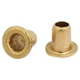 thumbnail image 2 of Unique Bargains 500pcs M2.3 x 3mm Brass Plated Metal Hollow Eyelets Rivets Gold Tone, 2 of 4