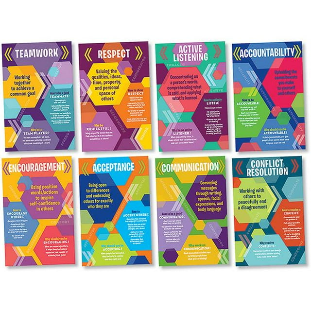 North Star Teacher Resources NST3501 Shaping Successful Relationships Bulletin Board Set, Multi Color