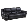 thumbnail image 3 of Titan Furnishings Modern Leather Upholstered Sofa & Loveseat Set in Black, 3 of 27