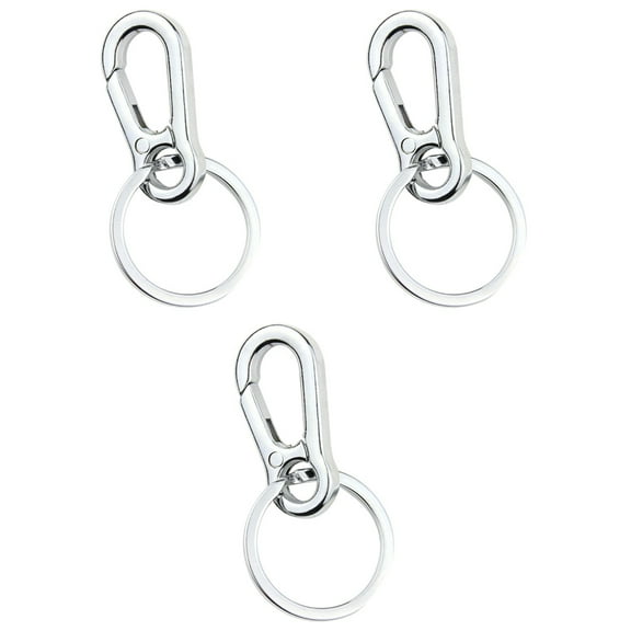 3 Pcs Car Keychain Metal Keychian Rings for Families Detachable Auto Keyring Keychains