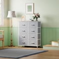 thumbnail image 6 of GALAXHERO 8 Drawer Fabric Dresser for Bedroom, Storage Bins Chest of Drawer for Closet, Living Room, Hallway, Light Grey, 6 of 8