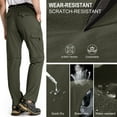 thumbnail image 6 of POENTAB Mens Hiking Pants Convertible Zip Off Lightweight Quick Dry Fishing Safari Camping Work Pants with Belt, 6 of 10