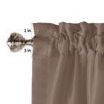 thumbnail image 5 of Hokiten Rod Pocket Curtain Valance, Brown Farmhouse Window Valance for Living Room, Bedroom, Kitchen Pure Brown Solid Color Simple Minimalism Art 42"W x 12"L, 5 of 8