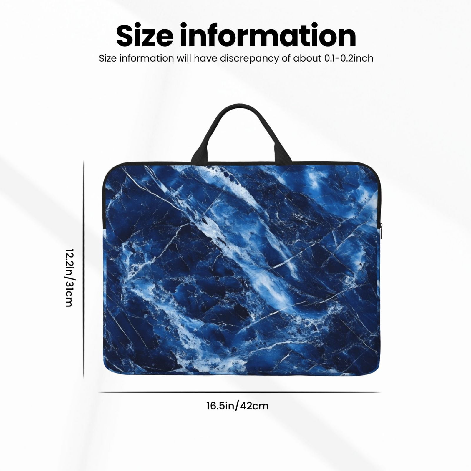 Laptop Sleeve Bag For Women Men 14inch Waterproof Durable Protective Computer Carrying Cover Handle Laptop Case Bag Royalblue Marble_1