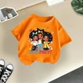 thumbnail image 5 of MEZZALL Kid Girls Cute Graphic T-Shirt Round Neck Short Sleeve Tee Summer Casual Tshirts Tops, Orange, 13-14 Years, 5 of 5