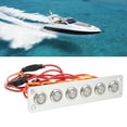thumbnail image 3 of 6 Gang Switch Panel, Rustproof Stainless Steel Marine Boat Switch Panel Blue LED Backlight With Label Stickers For Car RV Yacht, 3 of 8