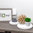 thumbnail image 4 of AuldHome Design Farmhouse Beaded Pedestal Tiered Stands (3-Piece Set, White); Rustic Wood Beaded Tray Stack, 4 of 9