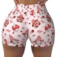 thumbnail image 2 of Picia Valentine's Day gnome Printed Workout Shorts for Women Seamless Scrunch Butt Lifting High Waisted Yoga Gym Booty Running Moisture-wicking Short Pants-Medium, 2 of 8