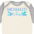 thumbnail image 4 of Inktastic Mermaid Vibes Text in Blues Boys or Girls Long Sleeve Baby Bodysuit, 4 of 5
