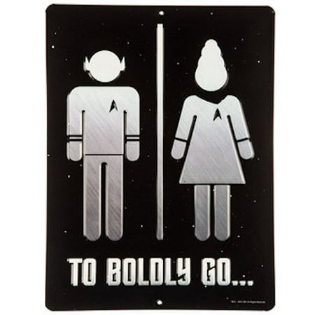 Star Trek To Boldly Go Embossed Tin Sign Media Theater Wall