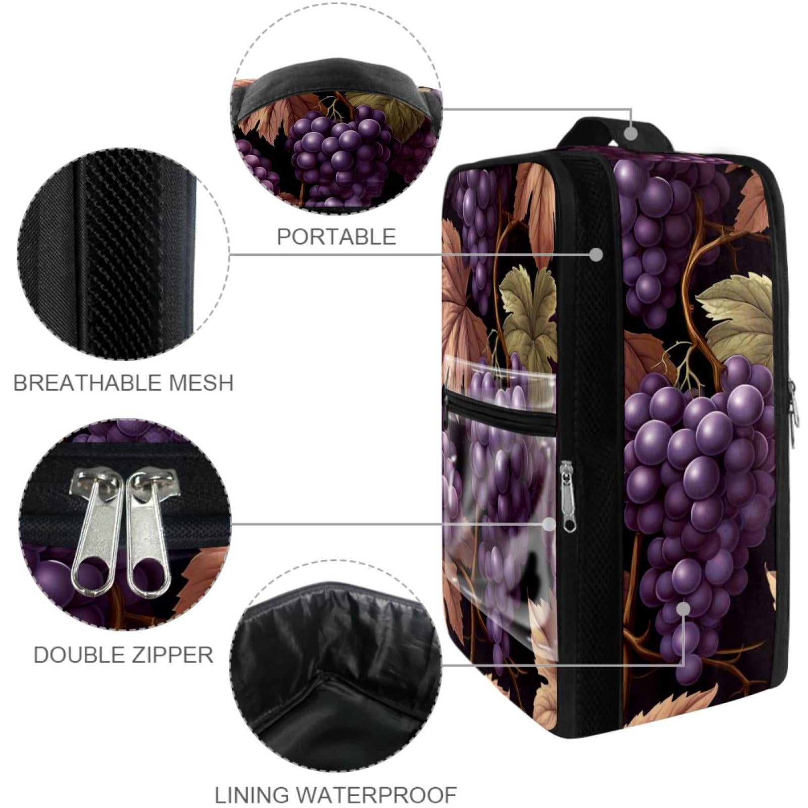 Grape Polyester Shoe Boxes 23x31cm 9x12in - Storage Organizer for Shoes - Durable and Spacious Container for Footwear