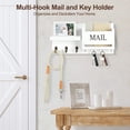thumbnail image 4 of Mail Organizer Lwenki - Soporte de pared con llavero y estante, color blanco, 4 of 8