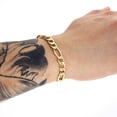 thumbnail image 3 of Nuragold 10k Real Yellow Gold Figaro Link 8mm Chain Bracelet (7"-9") Italian Jewelry for Men & Women, 3 of 9