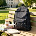 thumbnail image 3 of Polka Dot Backpack with Star Charm, Breathable Back Panel, Spacious Interior, Lightweight Daypack for Daily Activities and Fashion Look, 3 of 3