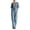 Sky Blue, variant on JULMCOMO Jumpsuits for Women Deep V Neck Cold Shoulder Casual Rompers Half Sleeve Cinched Waist Wide Leg Summer Jumpsuit with Pockets Black XL