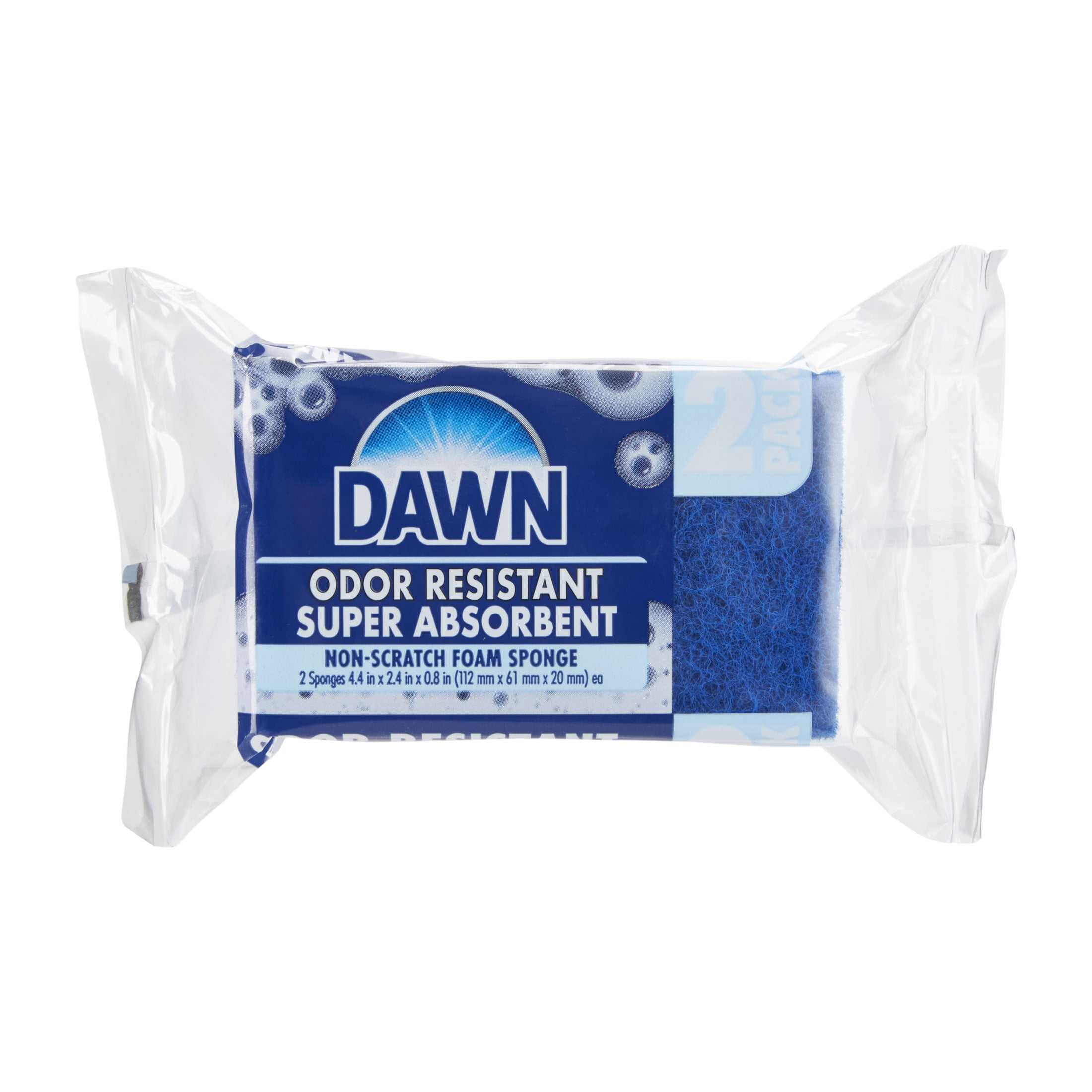 (3 pack) Dawn Foam Sponge, Non-Scratch, Blue, 2-Pack