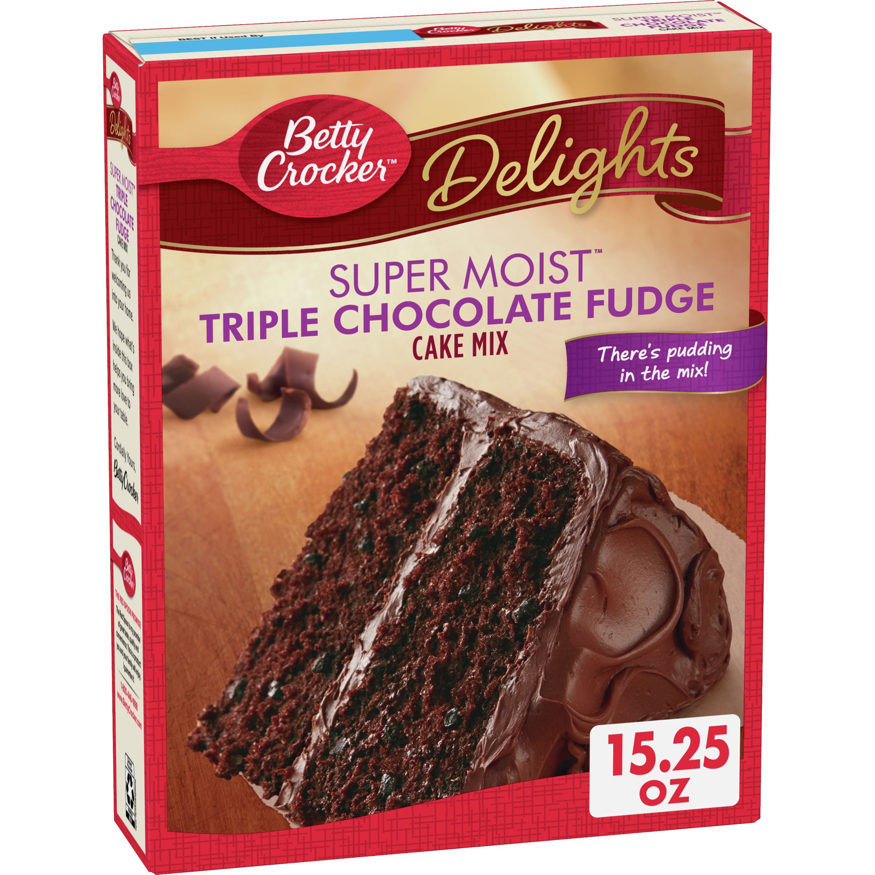 Sædvanlig Albany servitrice Betty Crocker Super Moist Triple Chocolate Fudge Cake Mix, 15.25 oz -  Walmart.com