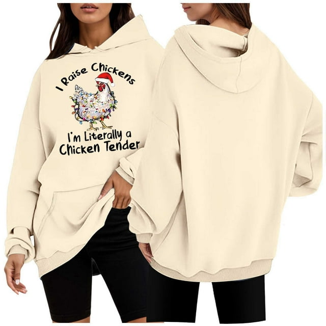 WEAIXIMIUNG Sweat à Capuche à Fermeture à Glissière pour Femmes, Mode Décontractée, Haut Ample