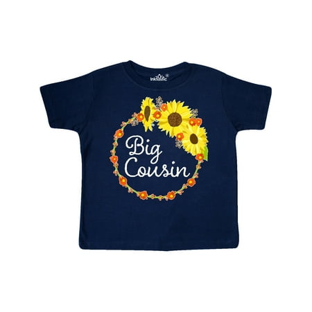 

Inktastic Big Cousin Sunflower Wreath Gift Toddler Boy or Toddler Girl T-Shirt